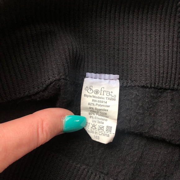 Black sweater leggings, one size - Picture 2 of 2